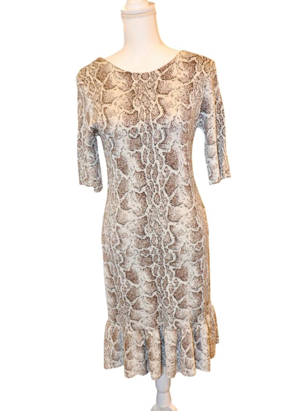 Chloé Snake Print Knit Mini Dress Size S NWT